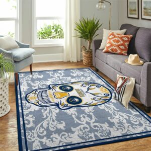 Buffalo Sabres Nhls Skull Flower Style Type 7136 Rug Living Room Area Carpet Home Decor