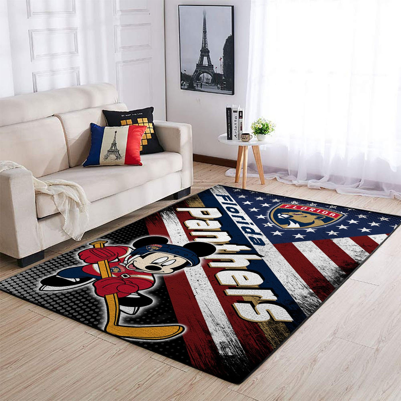 Florida Panthers Nhl Team Logo Mickey Us Type 7147 Rug Living Room Home Decor Area Carpet