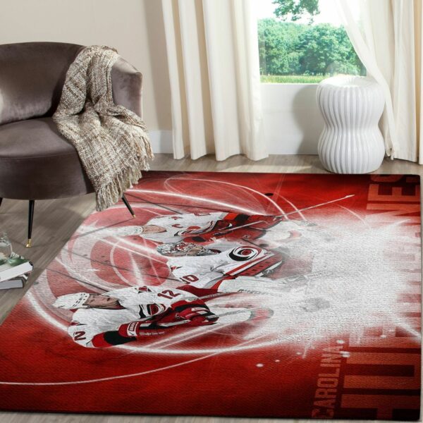 Carolina Hurricanes Logo Nhl Fn Hockeys Custom Type 7148 Rug Area Carpet Home Decor Living Room