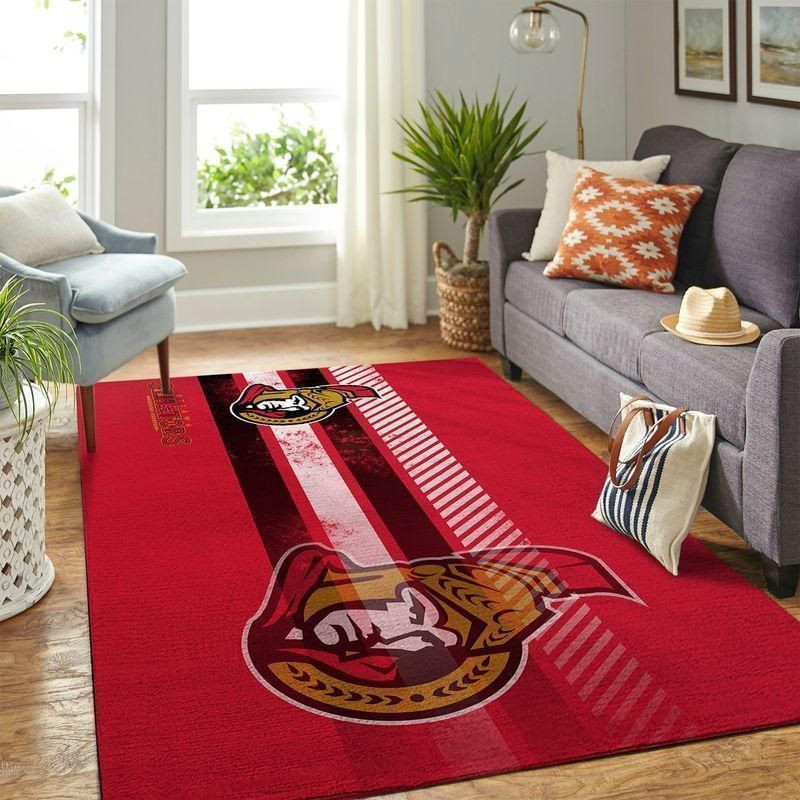 Ottawa Senatorss Nhl Hockey Team Logo Type 7150 Rug Area Carpet Living Room Home Decor