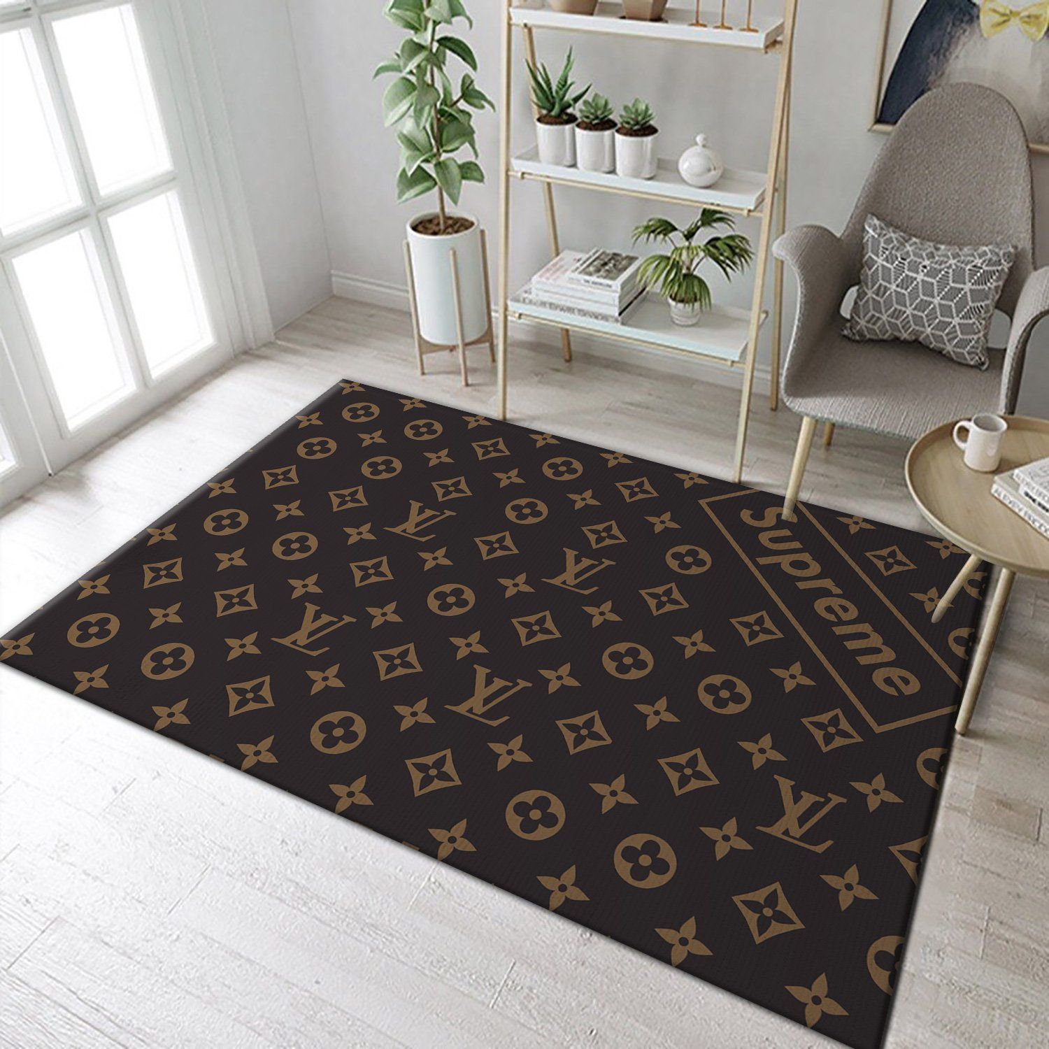 Louis Vuitton X Supreme Area Fn The Lv Luxury Fashion Brand Rug Home Decor Door Mat Area Carpet