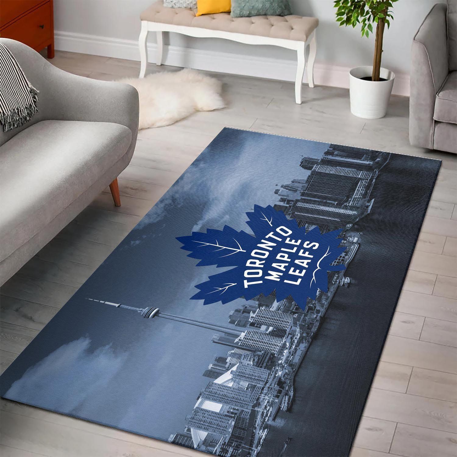 Toronto Maple Leafss Nhl Hockey Team Logo Type 7153 Rug Home Decor Area Carpet Living Room