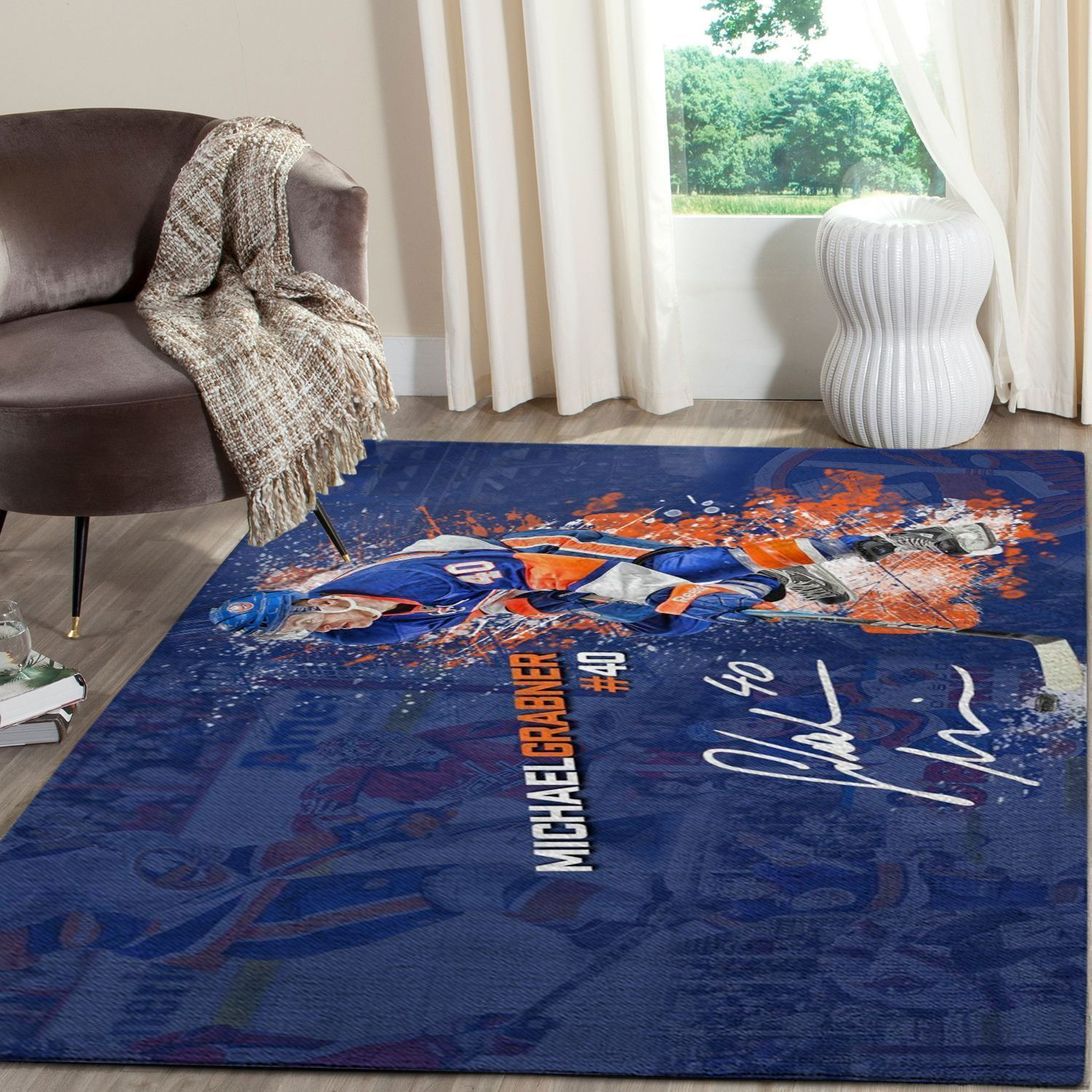 Michael Grabner New York Islanders Logo Nhl Fn Hockeys Custom Type 7159 Rug Living Room Area Carpet Home Decor