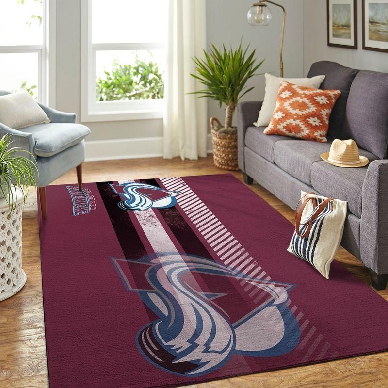 Colorado Avalanches Nhl Hockey Team Logo Type 7170 Rug Living Room Area Carpet Home Decor