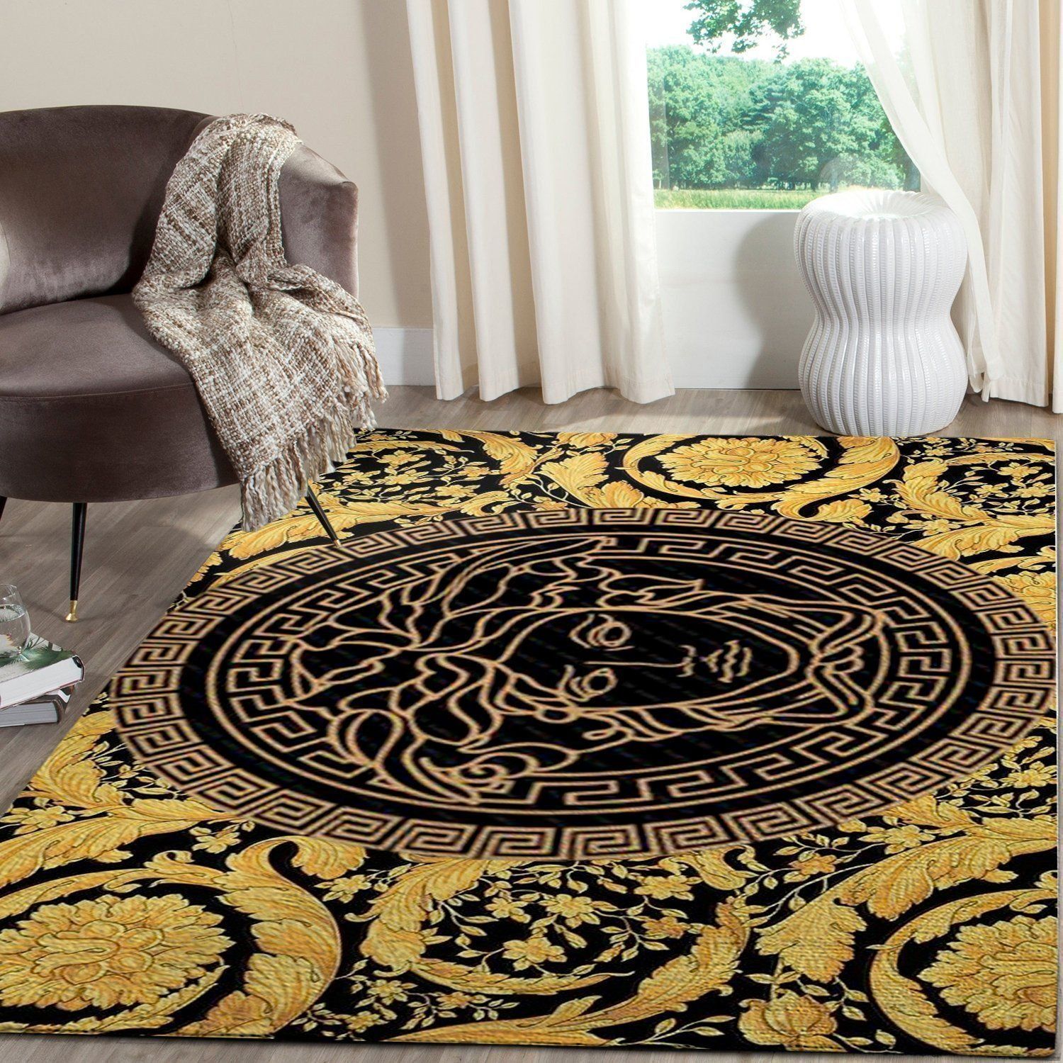 Versace Area Luxury Fashion Brand Rug Area Carpet Home Decor Door Mat