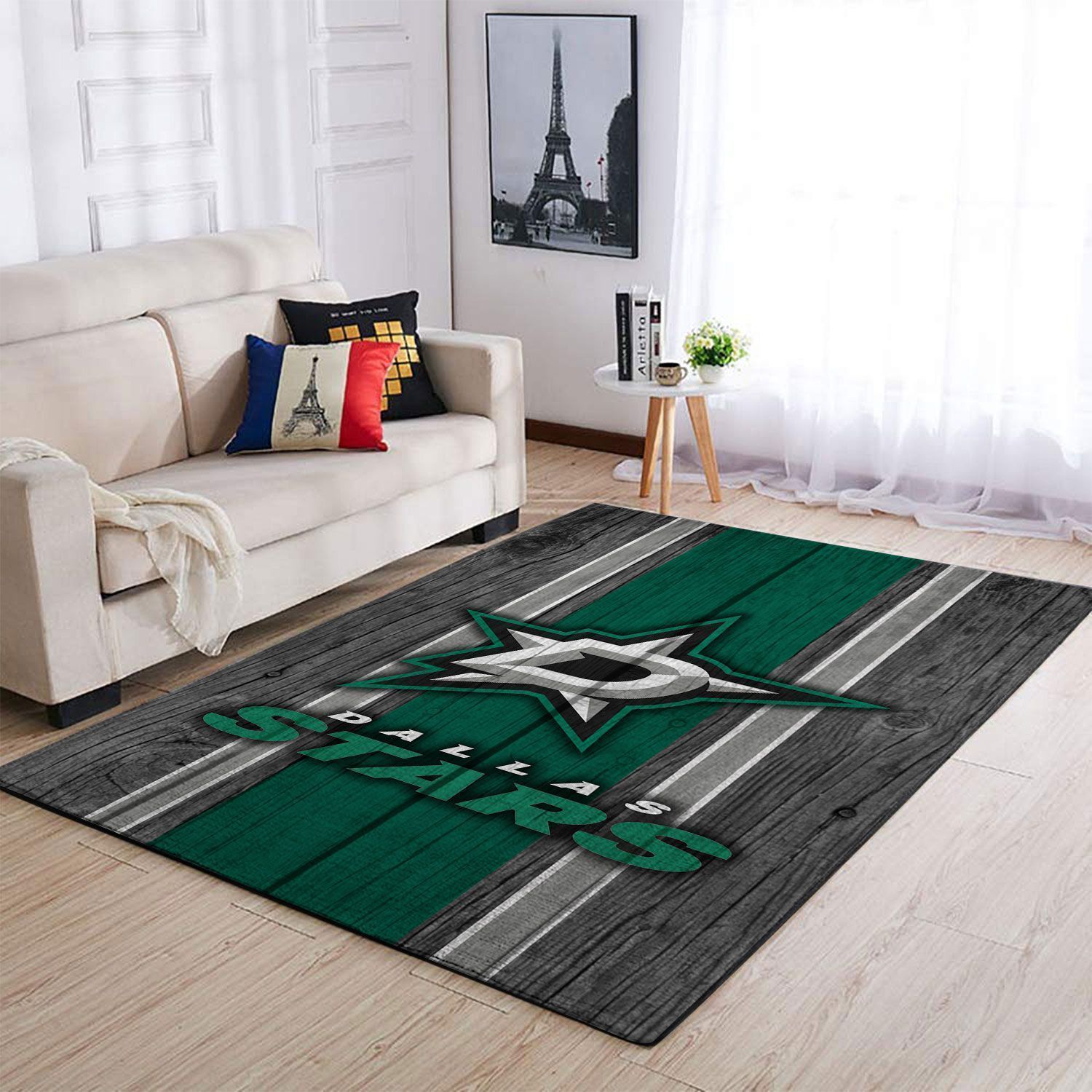 Dallas Stars Nhls Team Logo Type 7219 Rug Living Room Area Carpet Home Decor