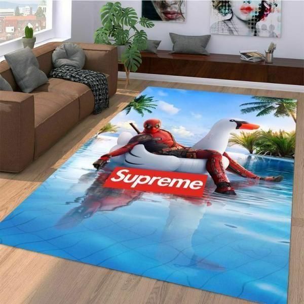 Supreme X Deadpool Area The Luxury Fashion Brand Rug Door Mat Area Carpet Home Decor