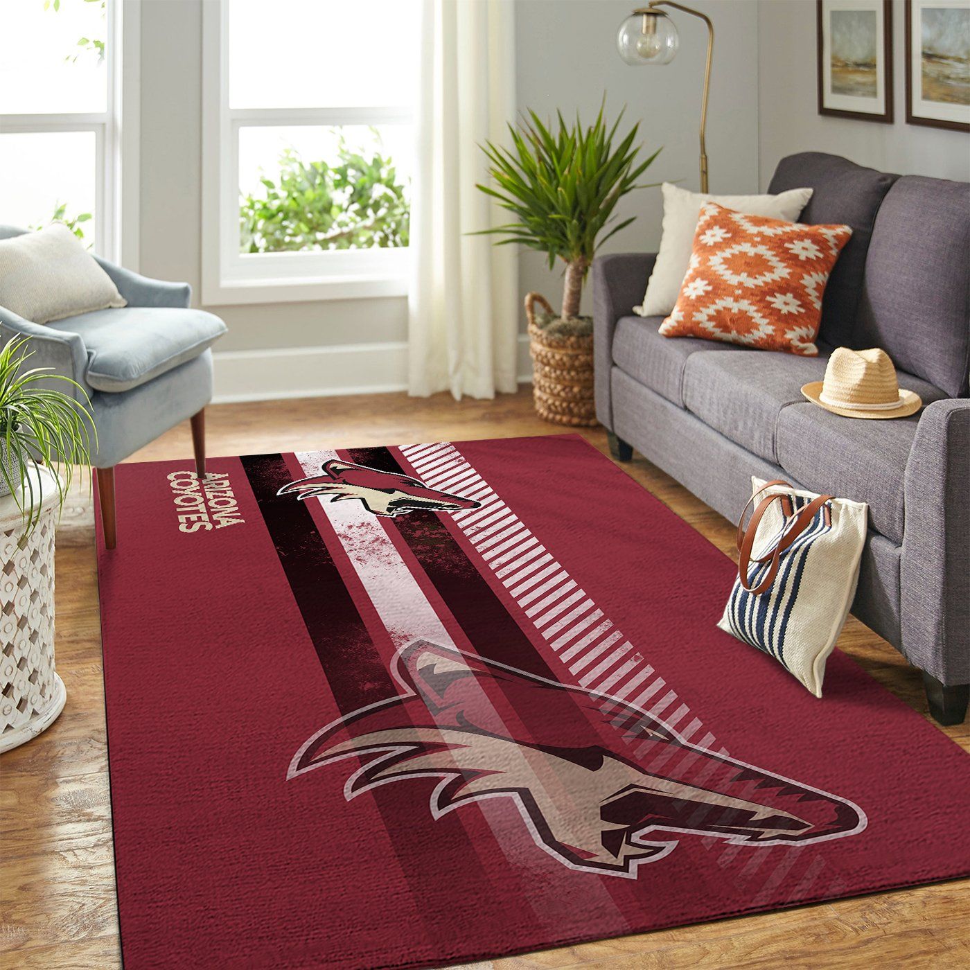 Arizona Coyotes Nhl Team Logo Nice Type 7229 Rug Home Decor Living Room Area Carpet