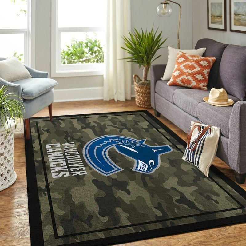 Vancouver Canuckss Nhl Hockey Team Logo Type 7232 Rug Home Decor Living Room Area Carpet