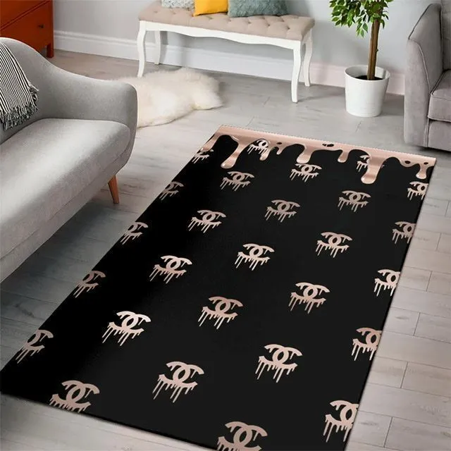 Chanel Falling Luxury Fashion Brand Rug Area Carpet Door Mat Home Decor
