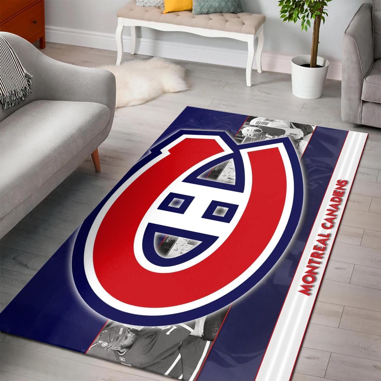 Montreal Canadienss Nhl Hockey Team Logo Type 7240 Rug Area Carpet Living Room Home Decor