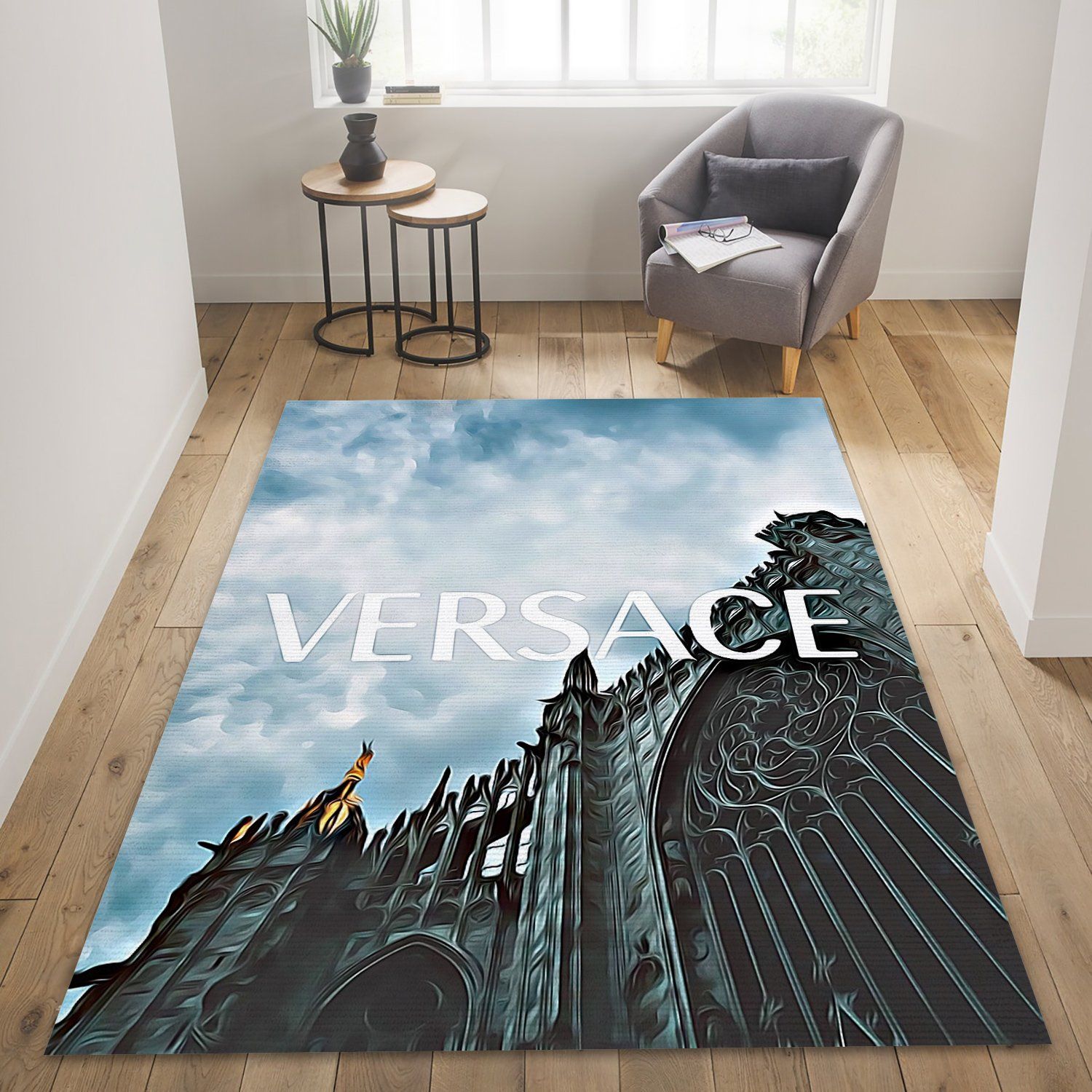 Versace Art Cathedrale Bed Luxury Fashion Brand Rug Home Decor Door Mat Area Carpet