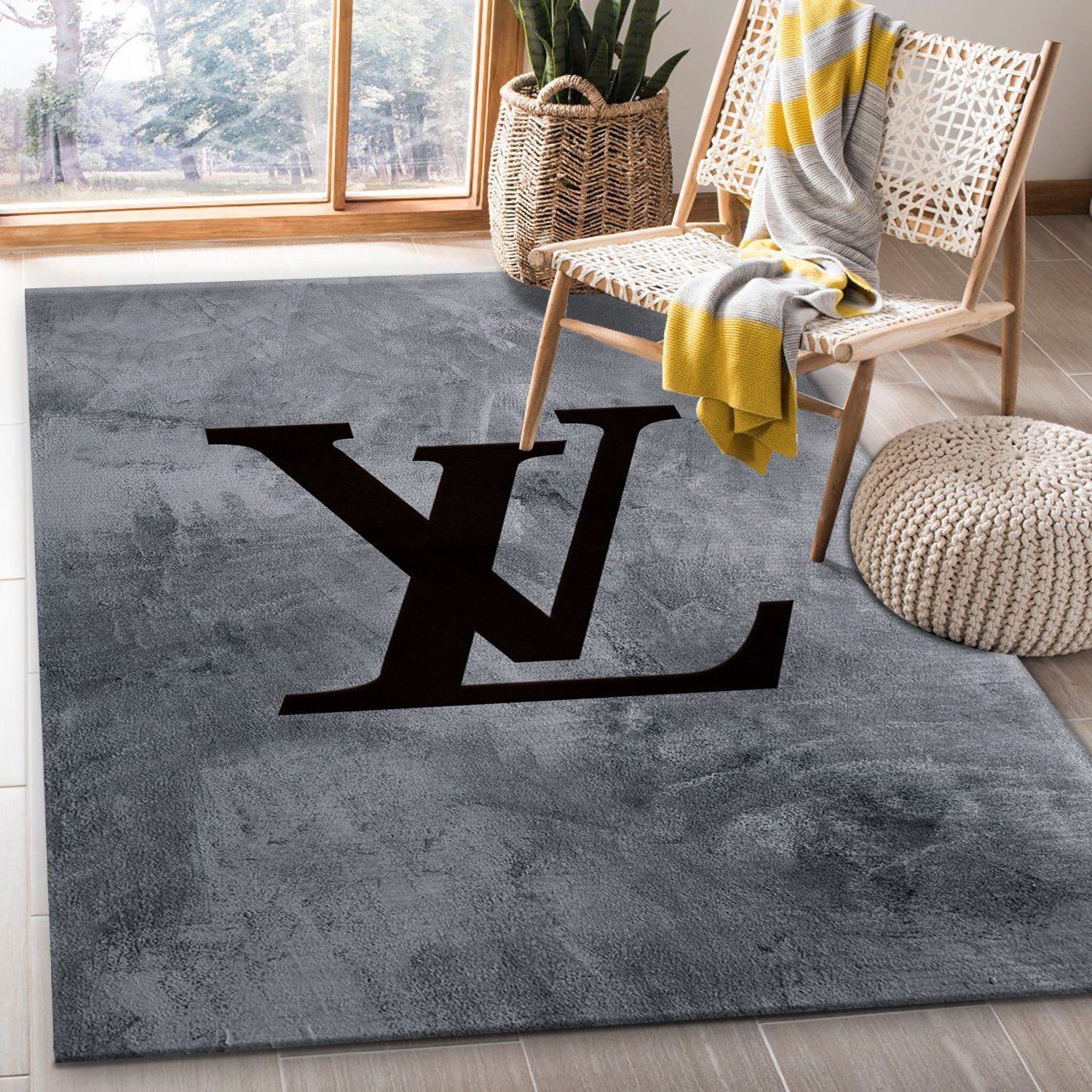 Louis Vuitton Area Christmas Luxury Fashion Brand Rug Area Carpet Door Mat Home Decor