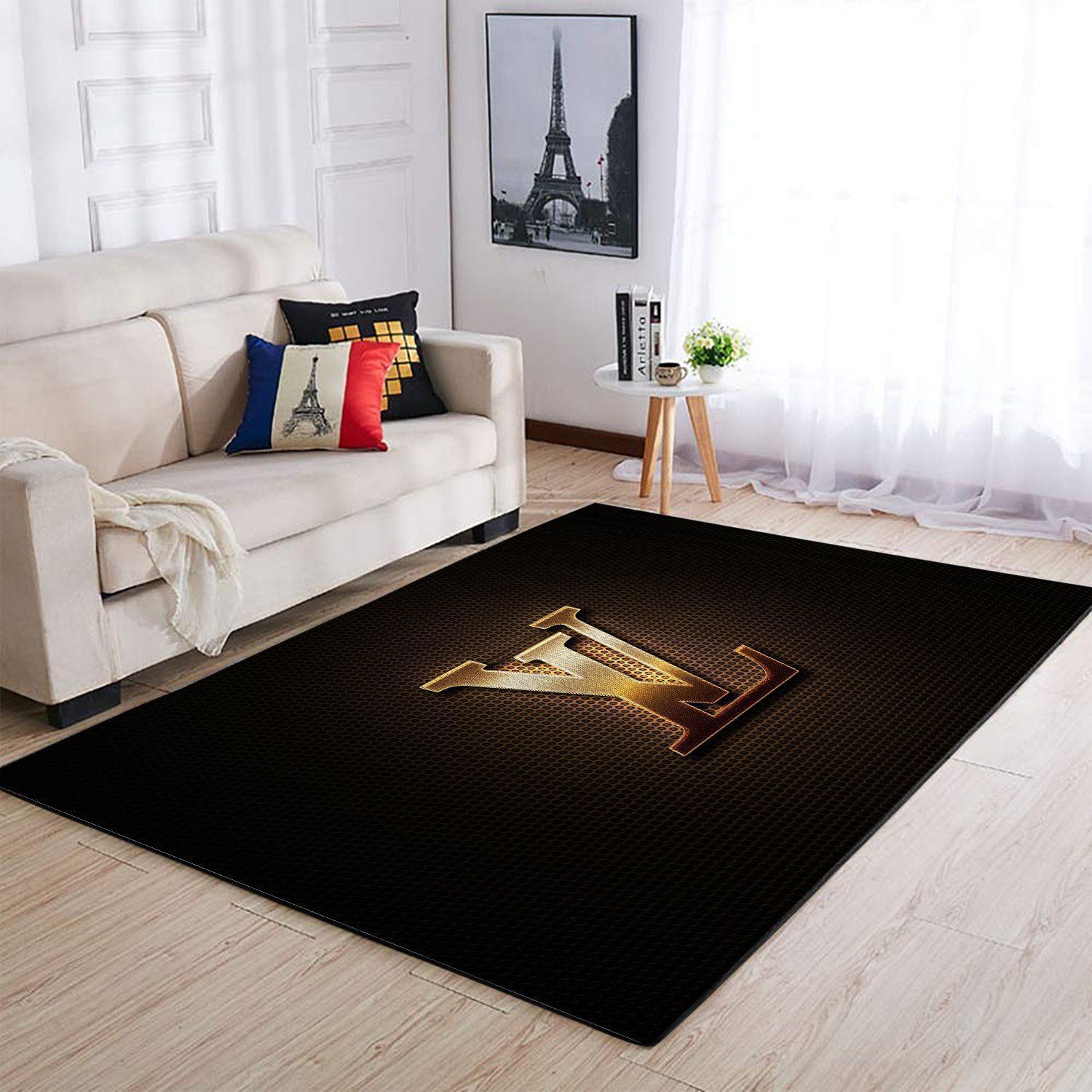 Louis Vuitton Area Gliter Luxury Fashion Brand Rug Door Mat Area Carpet Home Decor