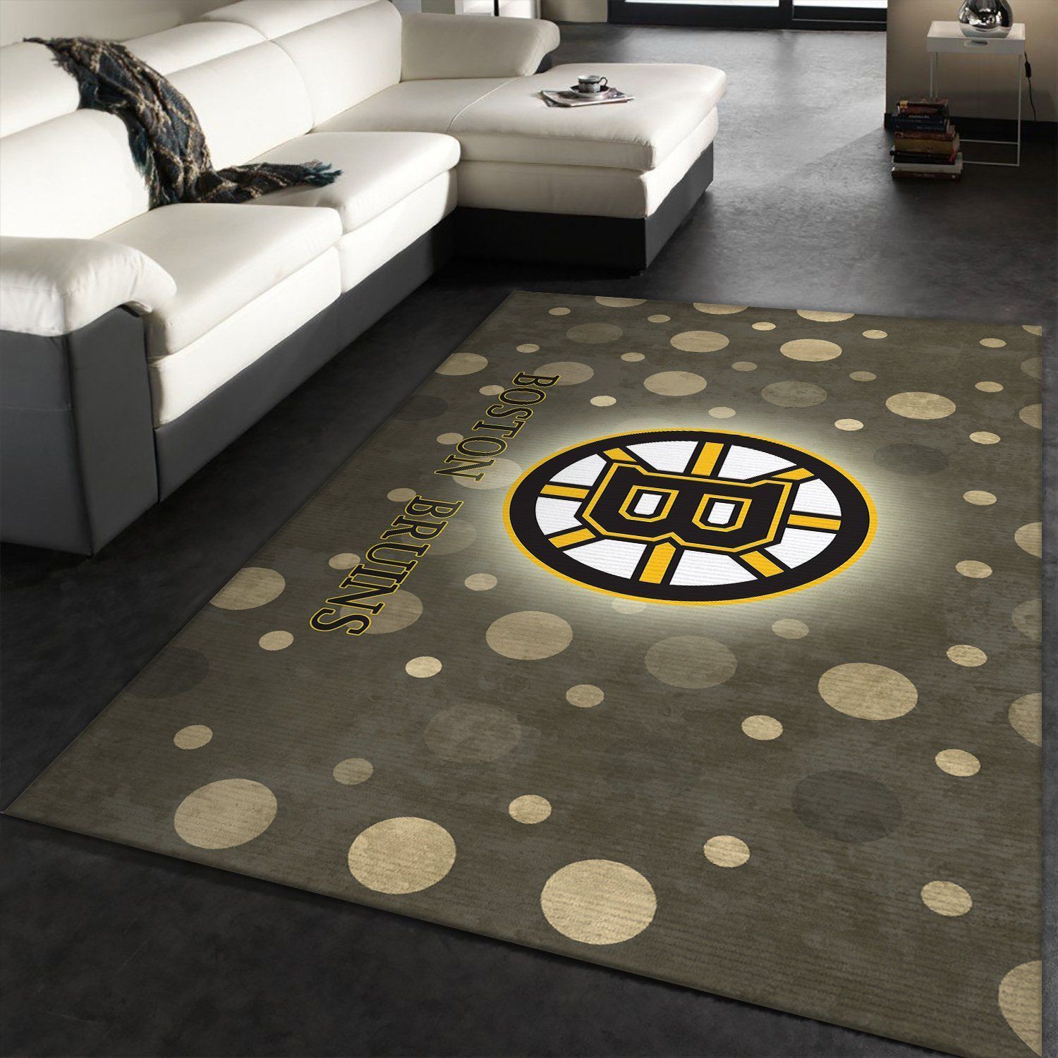 Boston Bruins Logo Nhl Fn Hockey Type 7653 Rug Home Decor Area Carpet Living Room