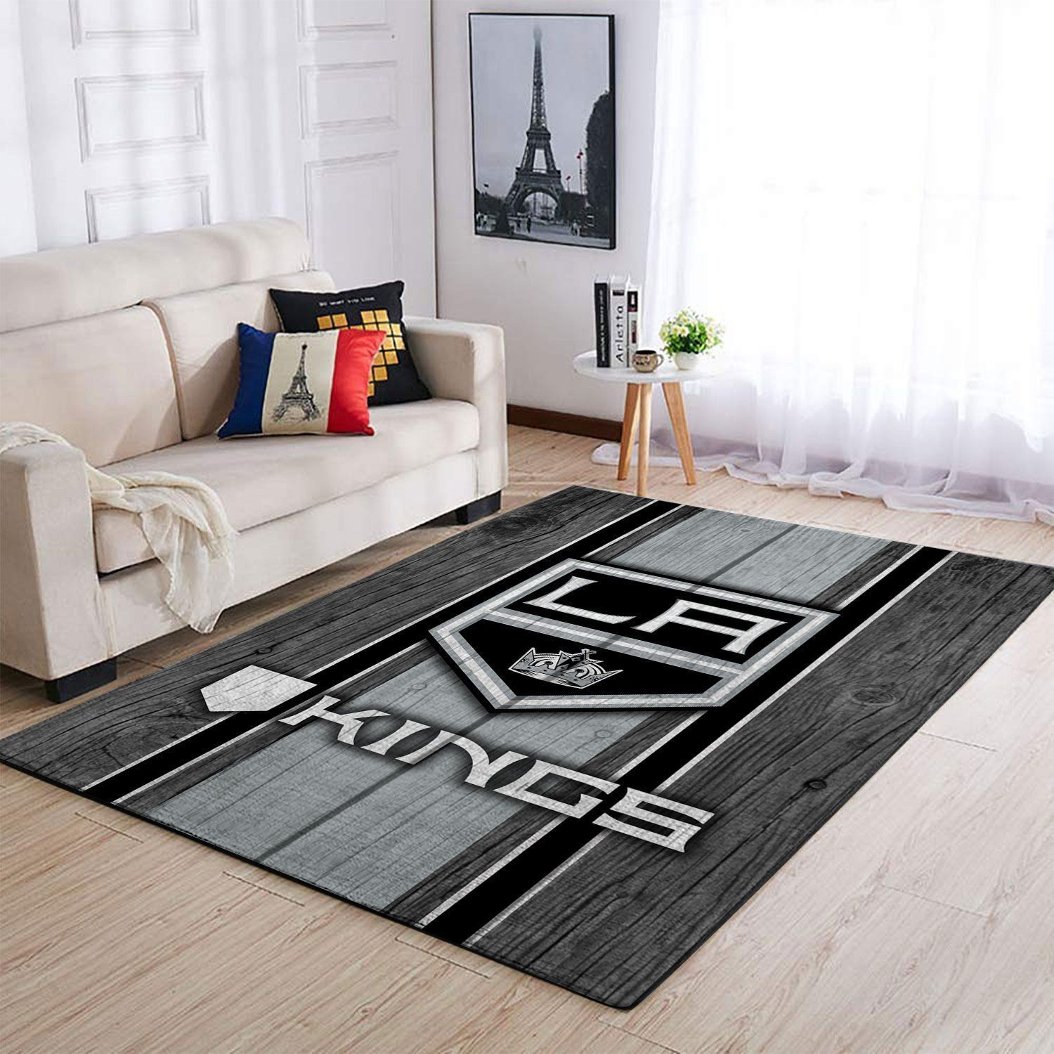 Los Angeles Kings Nhl Team Logo Type 7670 Rug Area Carpet Home Decor Living Room