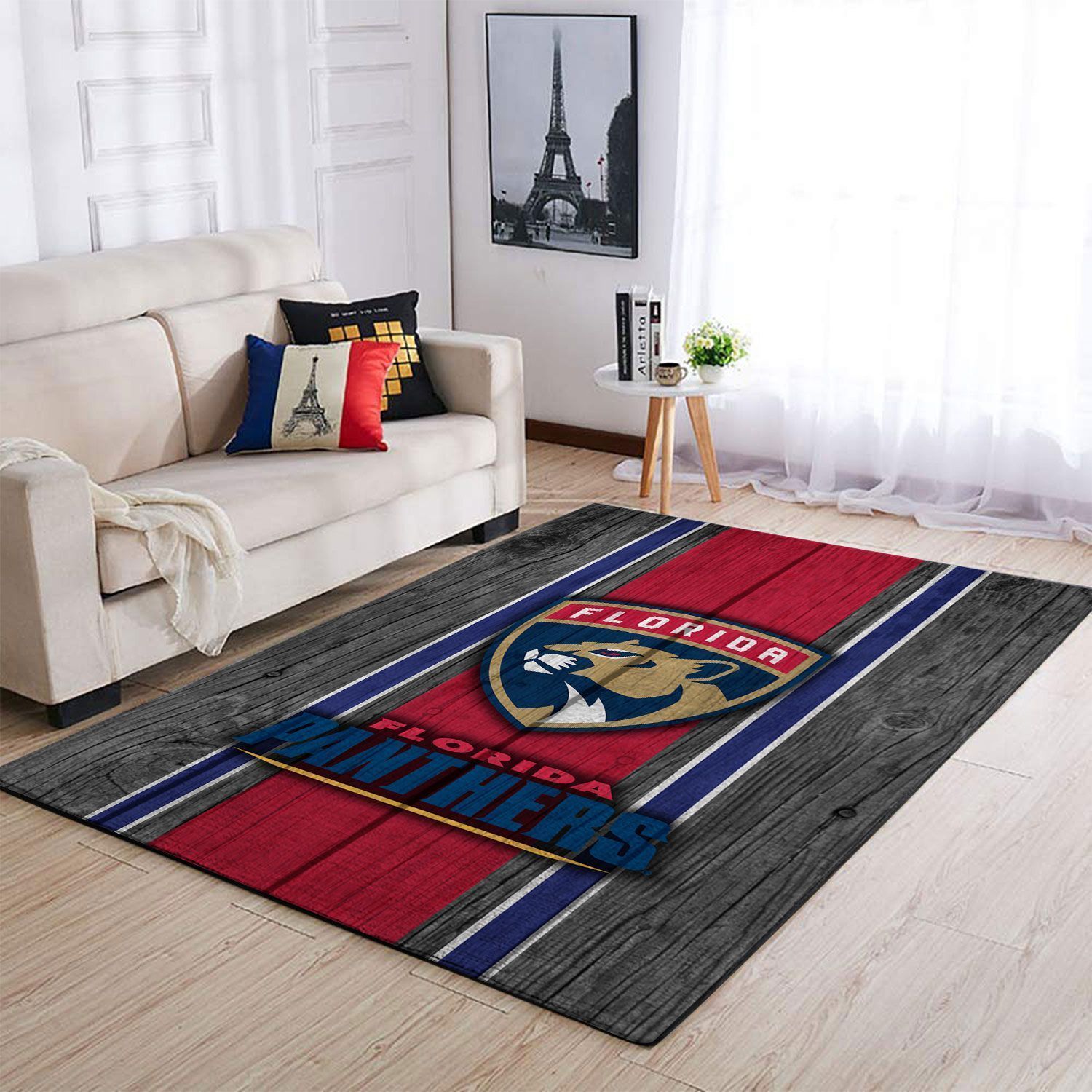 Florida Panthers Nhl Team Logo Type 7680 Rug Area Carpet Living Room Home Decor