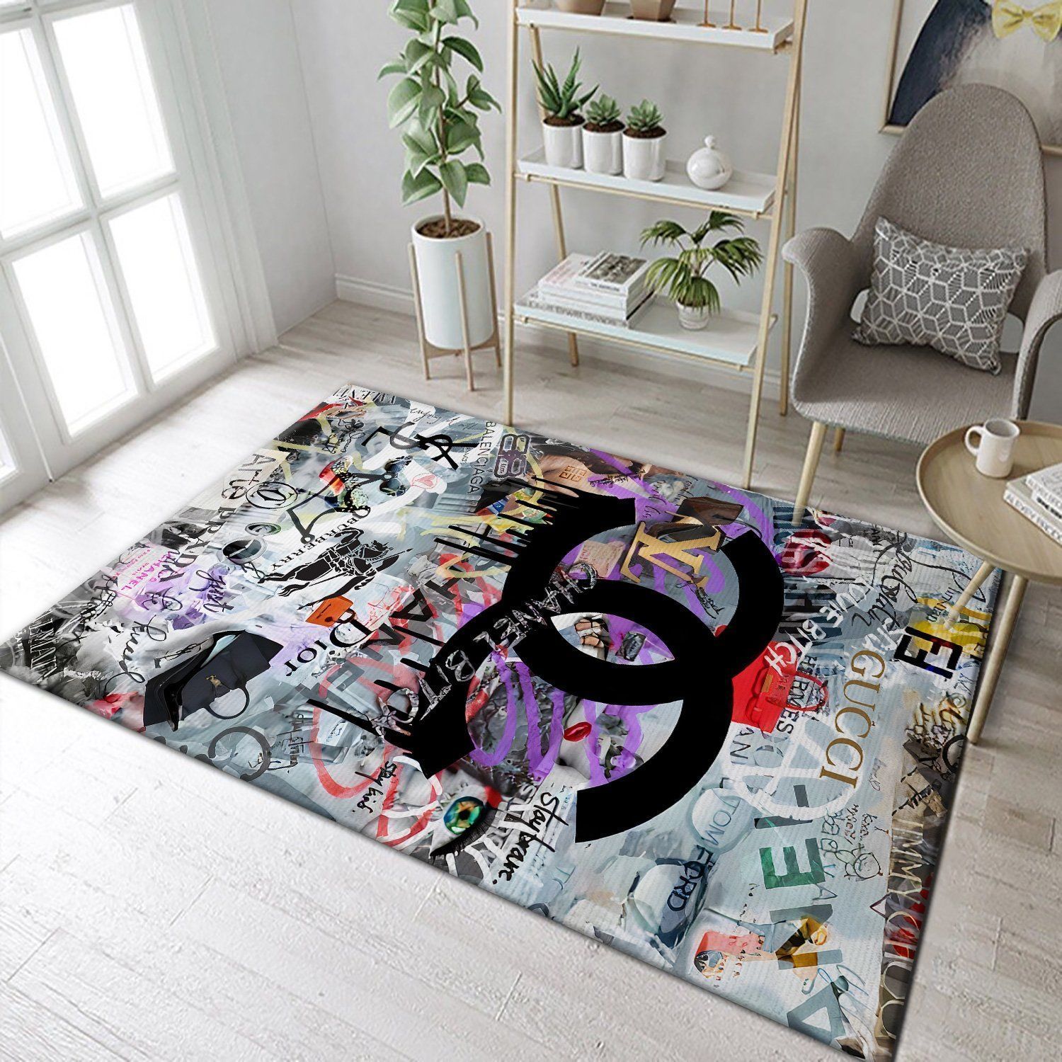 Chanel Area The Christmas Luxury Fashion Brand Rug Area Carpet Door Mat Home Decor