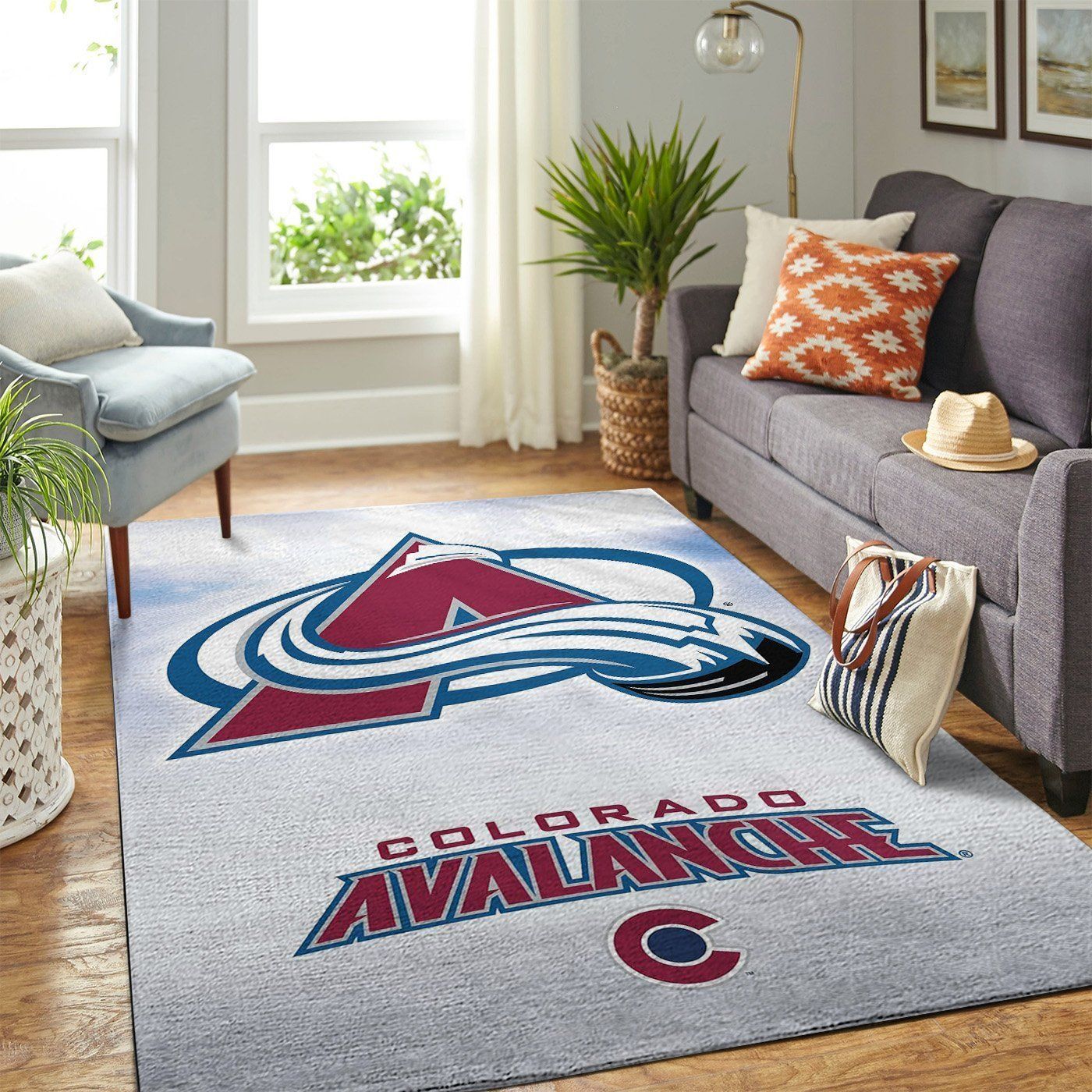 Colorado Avalanche Nhl Team Logo Type 7700 Rug Living Room Home Decor Area Carpet