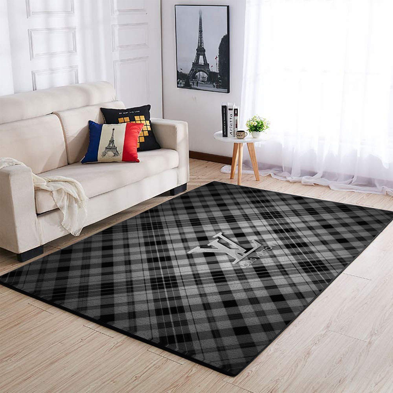 Louis Vuitton Area Luxury Fashion Brand Rug Area Carpet Home Decor Door Mat