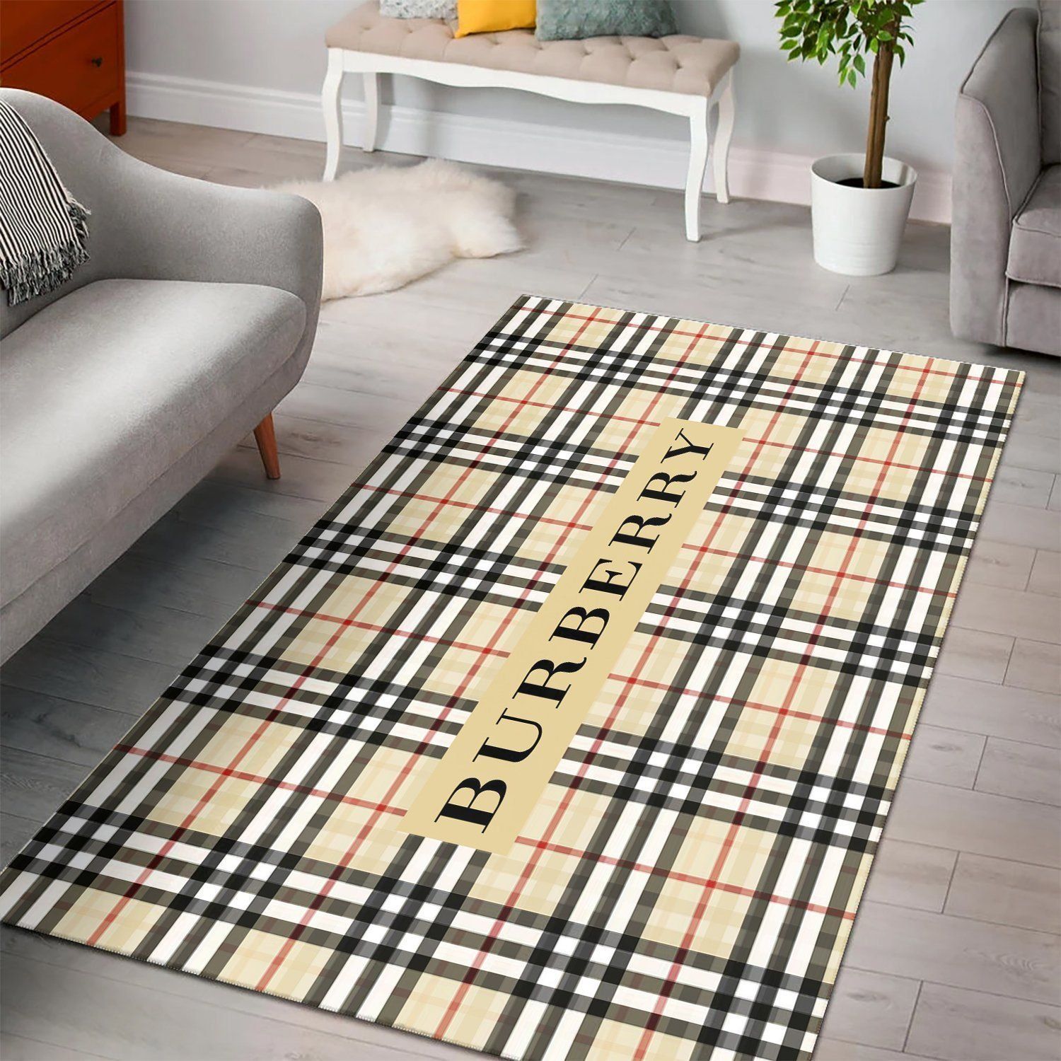 Burberry Area Luxury Fashion Brand Rug Door Mat Home Decor Area Carpet