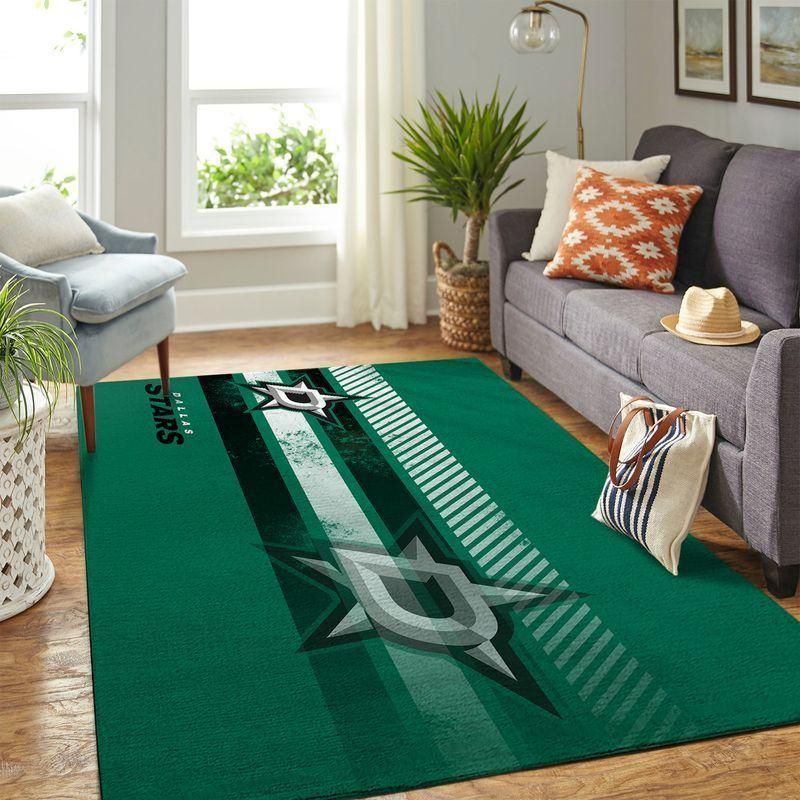 Dallas Stars Nhl Team Logos Type 7708 Rug Area Carpet Home Decor Living Room