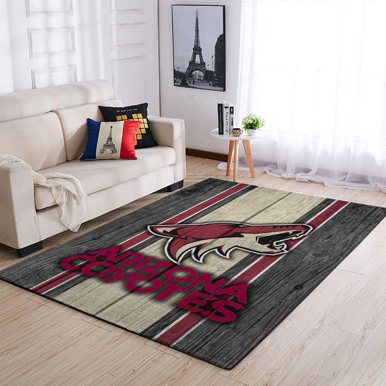 Arizona Coyotes Nhl Team Logo Type 7710 Rug Area Carpet Home Decor Living Room