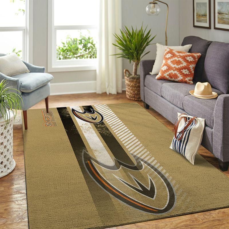Anaheim Ducks Nhl Team Logo Custom Type 7716 Rug Living Room Home Decor Area Carpet