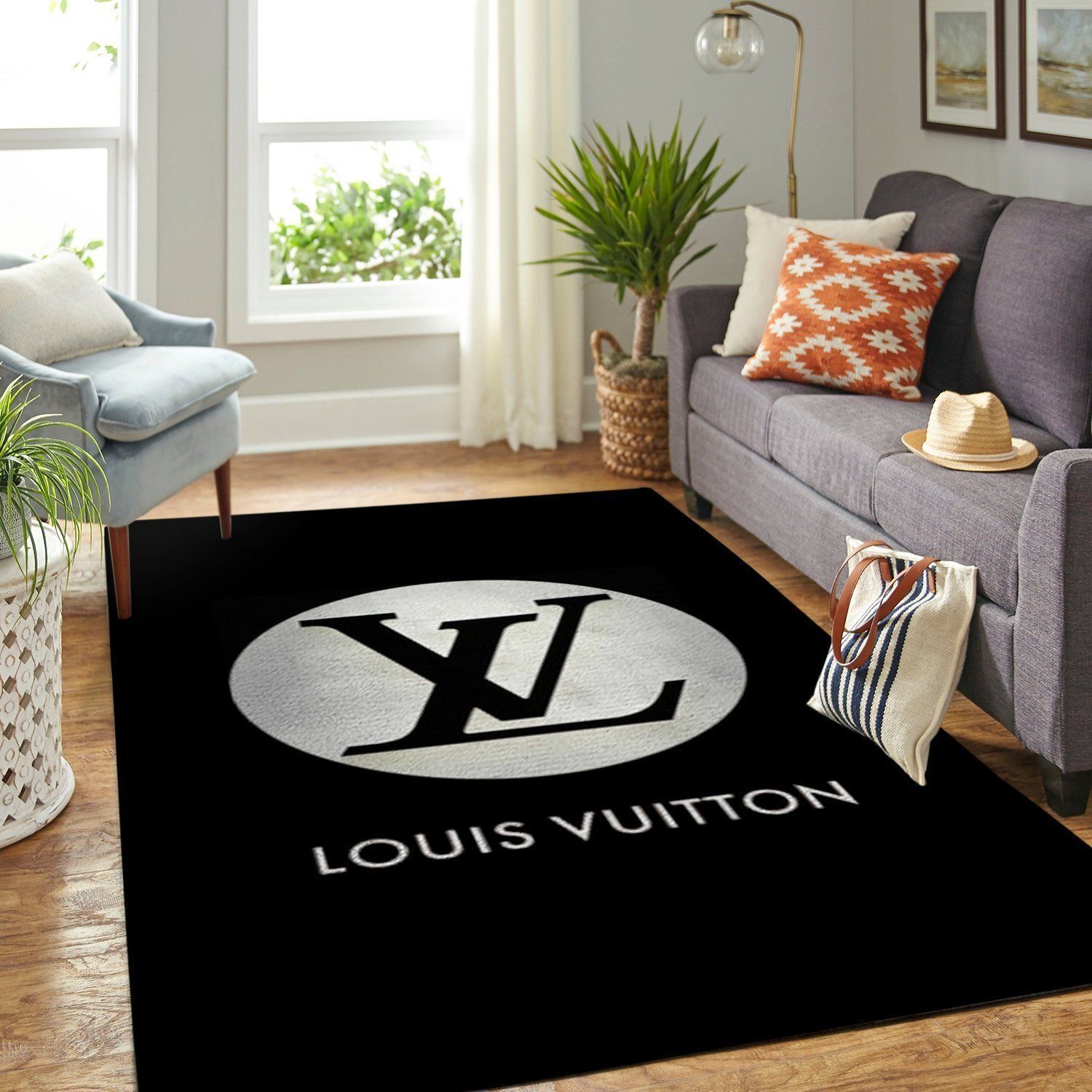 Louis Vuitton Area Luxury Fashion Brand Rug Door Mat Area Carpet Home Decor