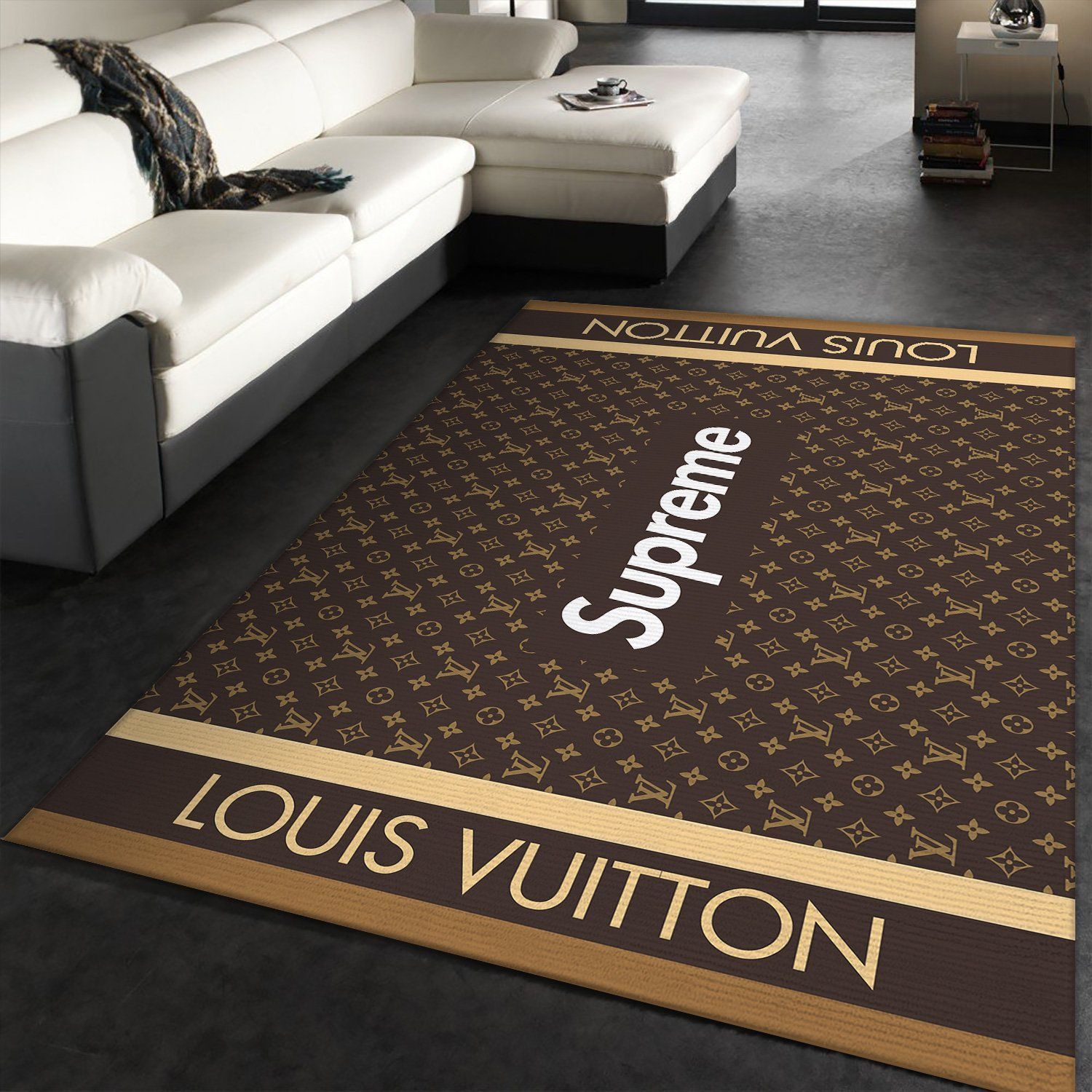 Louis Vuitton And Supreme Perfect Combo Area Fn Christmas The Luxury Fashion Brand Rug Home Decor Door Mat Area Carpet