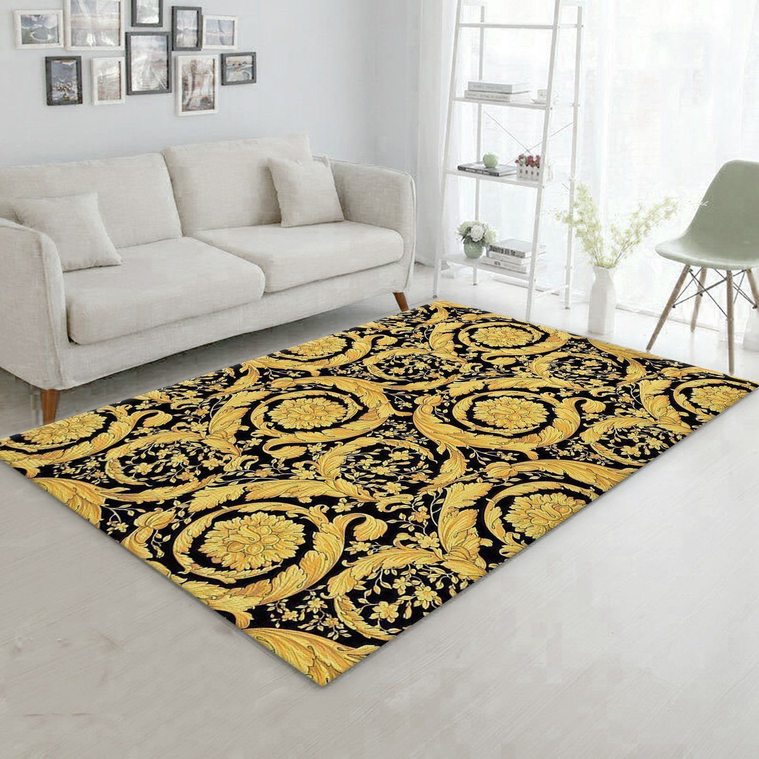 Versace Ver Area Christmas Luxury Fashion Brand Rug Home Decor Door Mat Area Carpet