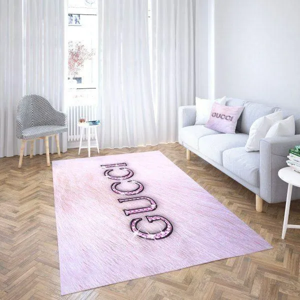 Gucci Pink Luxury Fashion Brand Rug Home Decor Door Mat Area Carpet