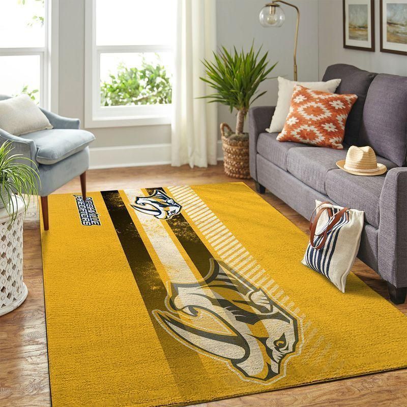 Nashville Predators Nhl Team Logos Type 7748 Rug Living Room Area Carpet Home Decor