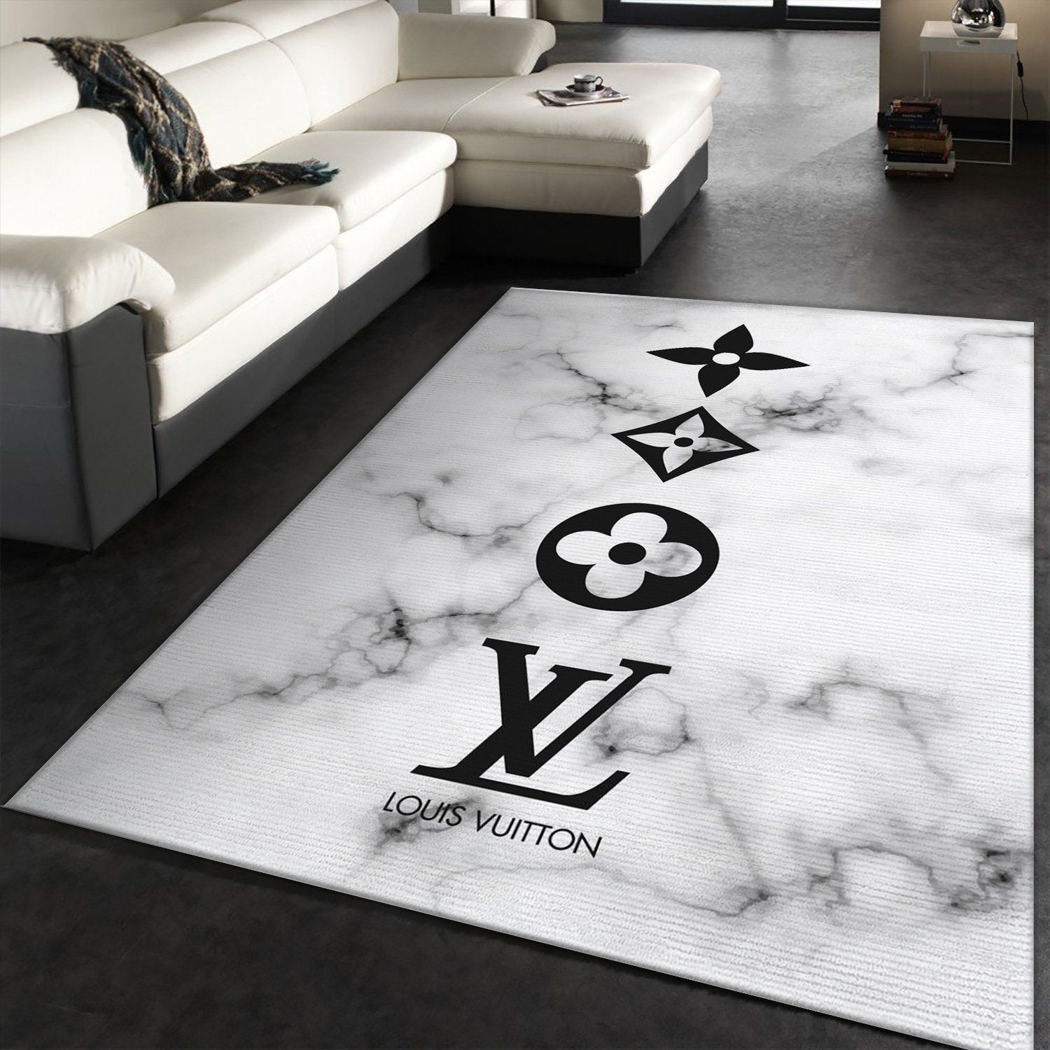 Louis Vuitton Area Christmas Luxury Fashion Brand Rug Door Mat Home Decor Area Carpet