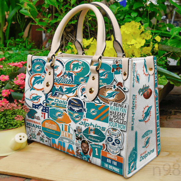 Miami Dolphins Women Leather Hand Bag