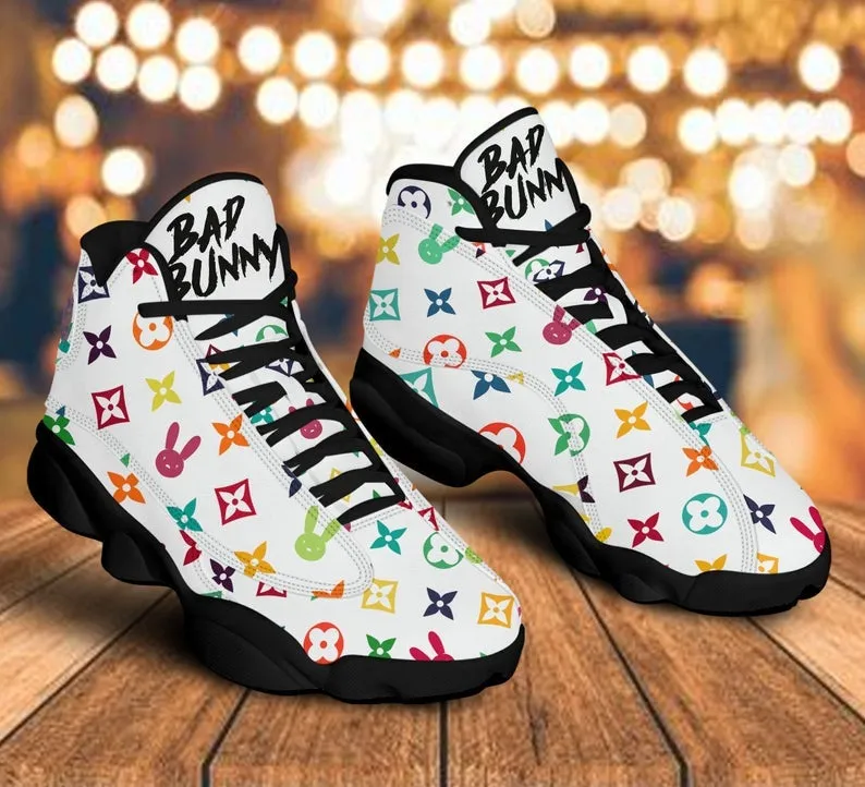 Bad Bunny LV Louis Vuitton Air Jordan 13 Luxury Fashion Sneakers Trending Shoes