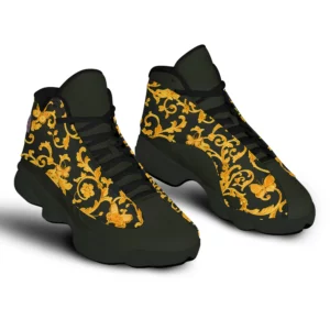 Gianni Versace Black Air Jordan 13 Fashion Trending Luxury Sneakers Shoes