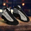 Louis Vuitton Black Monogram LV Air Jordan 13 Sneakers Fashion Luxury Trending Shoes