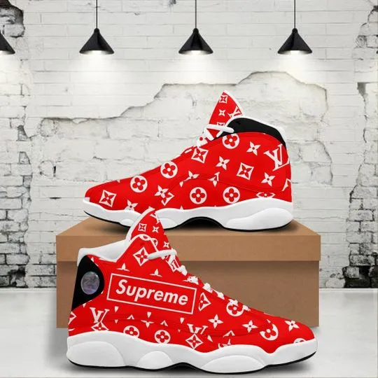 Louis Vuitton LV Supreme Air Jordan 13 Sneakers Trending Luxury Fashion Shoes