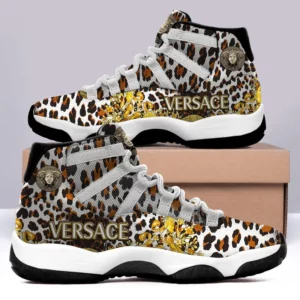 Gianni Versace Leopard Air Jordan 11 Shoes Luxury Fashion Sport Sneakers