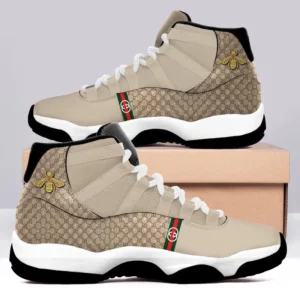 Gucci Gold Bee Air Jordan 11 Fashion Sport Shoes Luxury Sneakers