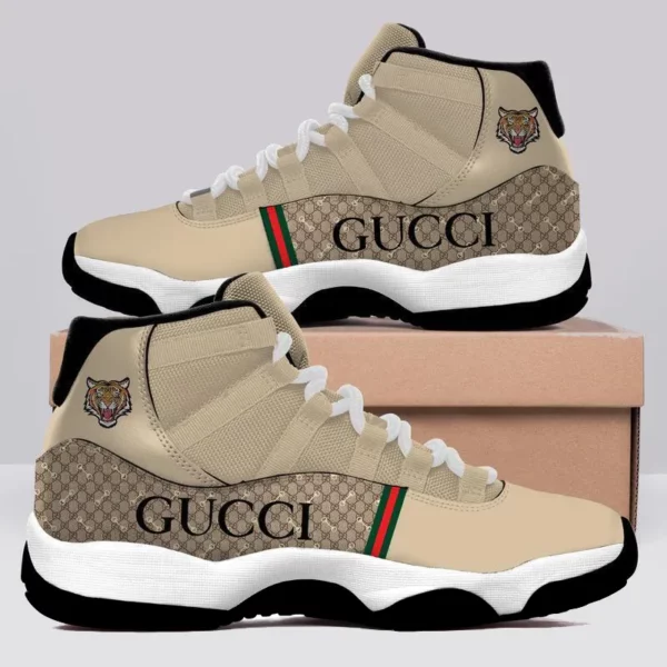 Gucci Tiger Brown Air Jordan 11 Sport Fashion Shoes Sneakers Luxury