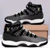 Louis Vuitton Air Jordan 11 Black Monogram Sneakers Sport Fashion Shoes Luxury