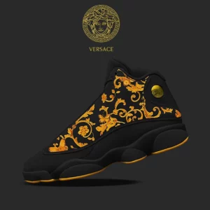 Gianni Versace Black Air Jordan 13 Trending Fashion Shoes Sneakers Luxury