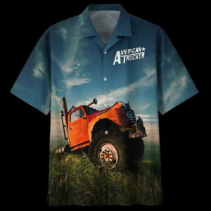 American Trucker Truck Dad Ever Hawaiian Shirt