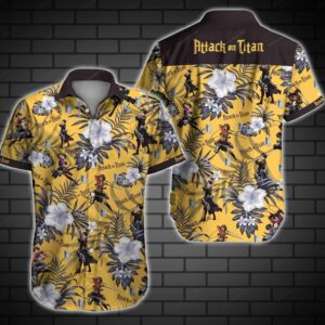 Attack On Titan Hawaiian Shirt Summer Outfit Beach