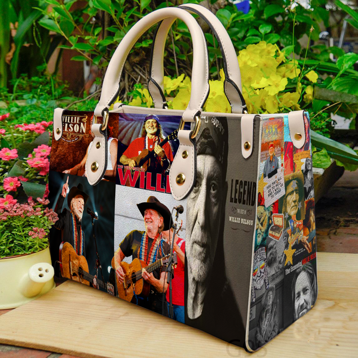 Willie Nelson 1 Women Leather Hand Bag