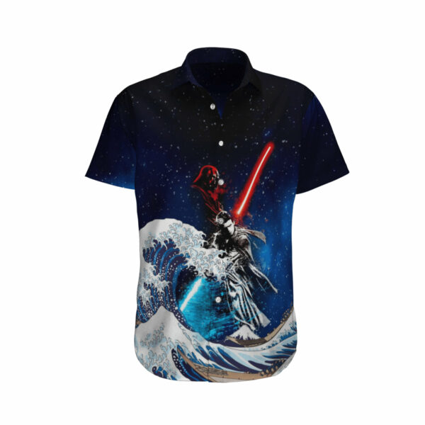 Battle Darth Vader And Luke Skywalker Waves Hawaiian Shirt