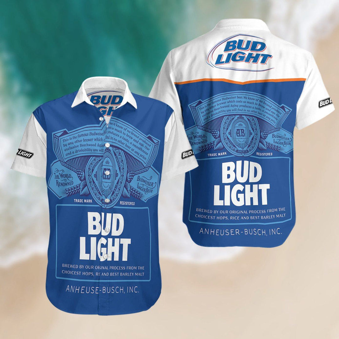 Bud Light Beer Hawaiian Shirt Summer Outfit Beach
