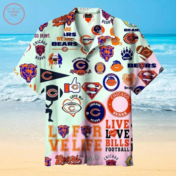 Chicago Bears Hawaiian Shirt Outfit Summer Beach